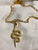 Onyx Snake Necklace - Gold