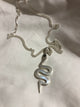 Unisex Mixed Chain Snake Necklace Silver