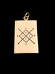 Amor Fati Tag Paper Chain Necklace Gold