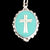 Turquoise Cross Coin